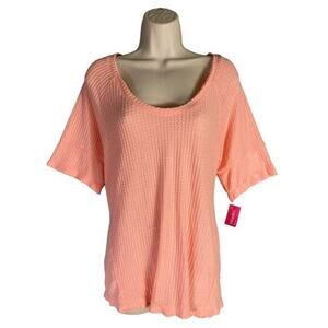 Xhilaration Women’s Orange Waffle Knit Pajama Cami Top Scoop‎  Sleepwear Size S